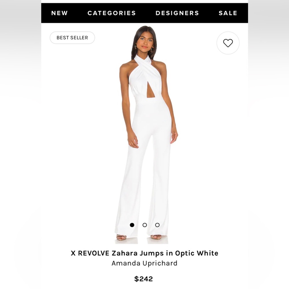 Amanda Uprichard white Jumpsuit. Only worn once for my rehearsal dinner.
